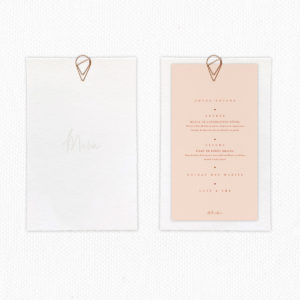 Menu mariage - Collection Pure