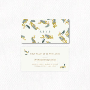 RSVP mariage - Collection Mimosa
