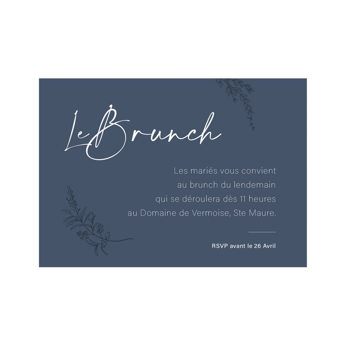 Brunch mariage - Collection Antonia