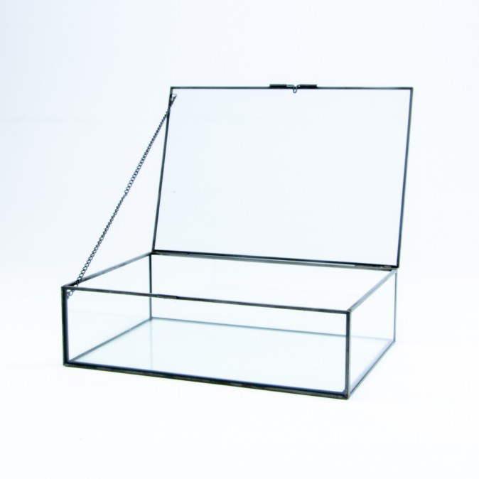 Boîte en verre rectangulaire petit format - Noir