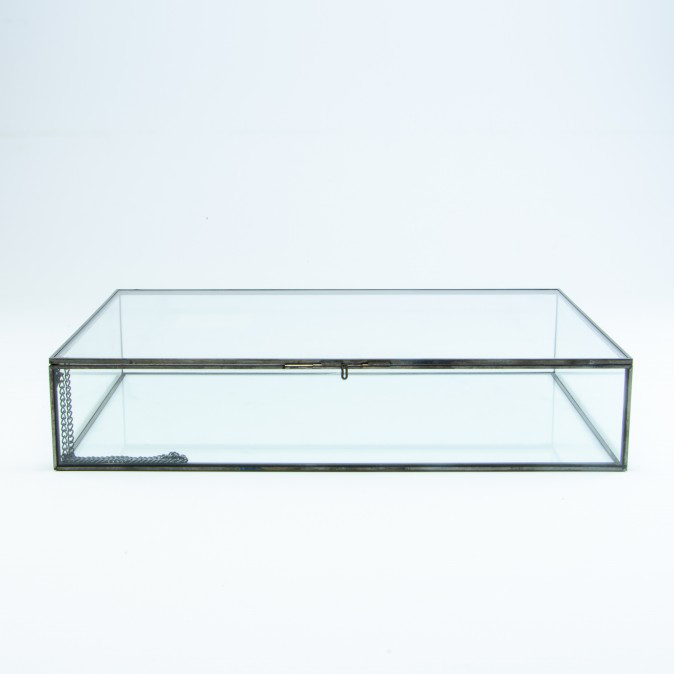 Boîte en verre rectangulaire format moyen - Noir