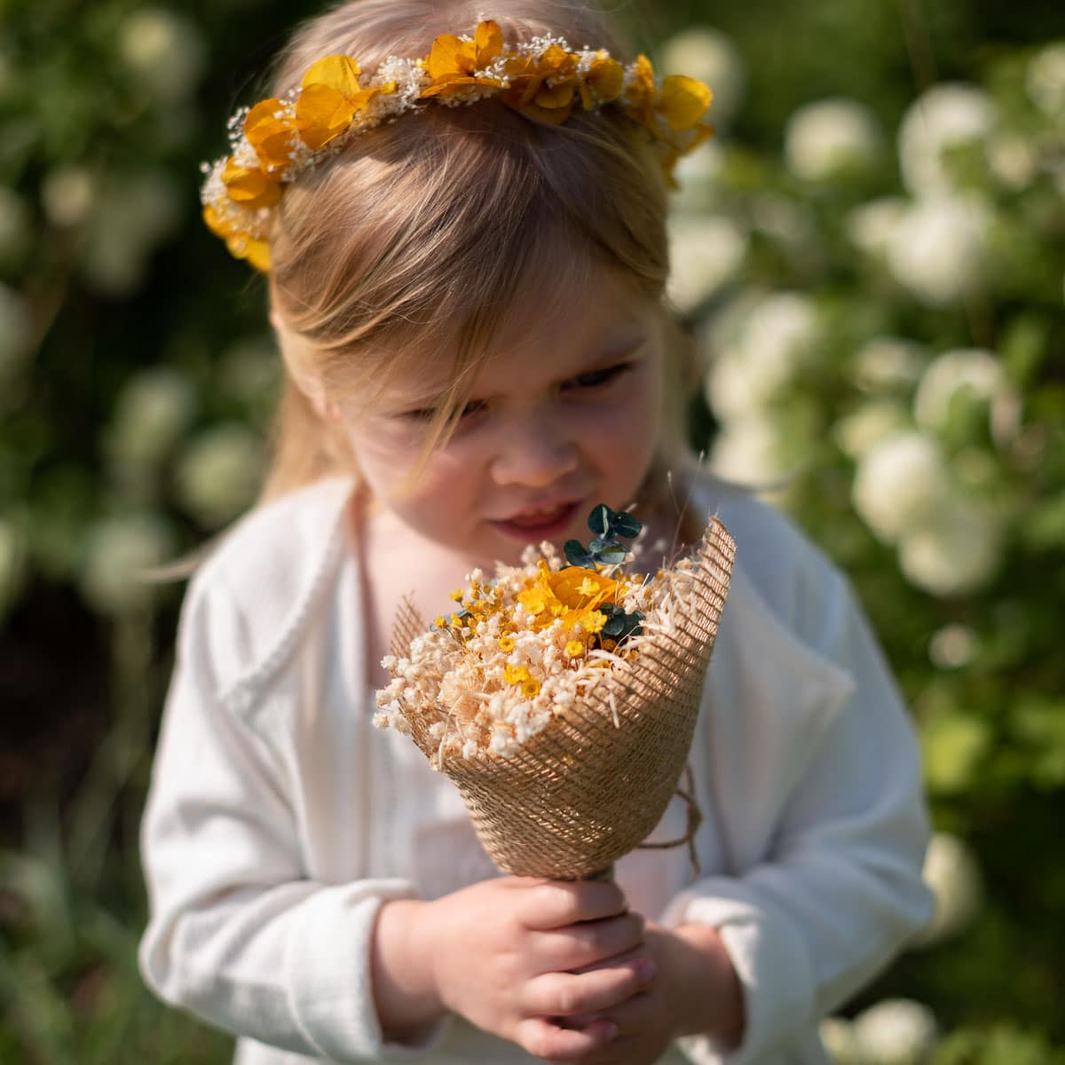 Petit Bouquet enfant jaune safran